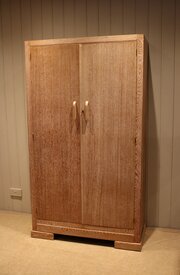 Lightweight Limed Oak Two Door Wardrobe
