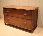 Low Oak Chest Of Drawers