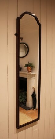 Mahogany Arch Top Full Length Wall Mirror