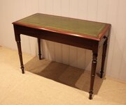 Mahogany Leather Top Hall Table