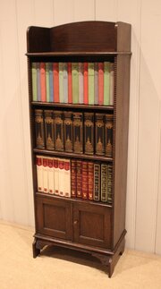 Oak Beaded Edge Open Bookcase