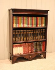 Oak Open Bookcase With Adjustable Shelves