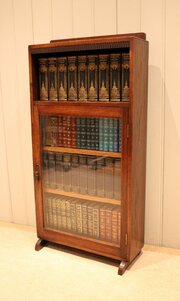 Oak Part Glazed Bookcase
