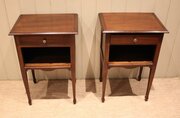 Pair Of French Mahogany Bedside Tables