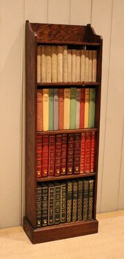 Slim Oak Open Bookcase