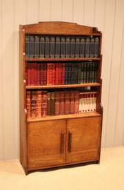 Solid Oak Cabinet Bookcase