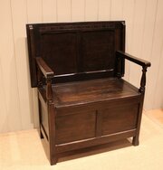 Solid Oak Monks Bench 