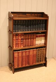 Solid Oak Pegged Open Bookcase