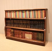 Solid Oak Stepped Open Bookcase