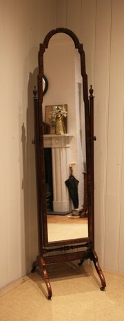 Walnut Cheval Mirror