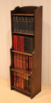 Walnut Open Graduated Bookcase 