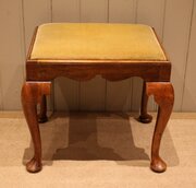 Walnut Queen Anne Style Footstool
