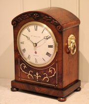 William IV Mahogany Timepiece Fusee Bracket Clock
