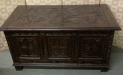 1800s Oak Carved Coffer