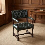 Antique 17th Century Oak Cromwellian Desk Chair 