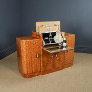 Antique English Art Deco Cocktail / Drinks Cabinet