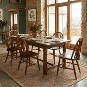 Antique English Set Of 6 Ash & Elm Kitchen Chairs