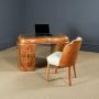 Art Deco Walnut Pedestal Office Writing Desk 