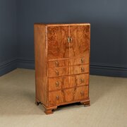 Art Deco Walnut Tallboy Chest Of Drawers 