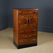 Art Deco Walnut Tallboy Compactum Chest Of Drawers