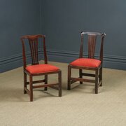 Georgian Chippendale Pair Of Elm Dining Chairs