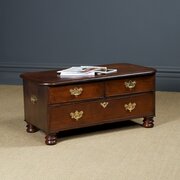 Georgian Oak Coffee Table Chest With Drawers