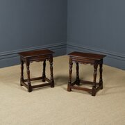 Pair Of 17th Century Style Oak Joint Stools Tables