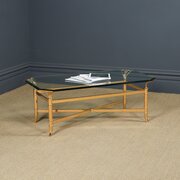 Regency Style Brass Glass Coffee Table (c.1980)