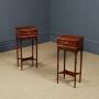 Small Victorian Pair of Mahogany Bedside Tables