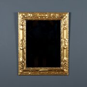 Victorian Arts Crafts Gilt Rectangular Wall Mirror