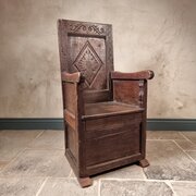 A 17th Century Enclosed Armchair. 
