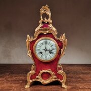 A 19th Century Tortoise Shell Mantle Clock.
