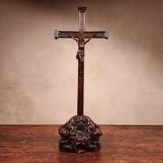 A Late 17th Century Carved Crucifix.