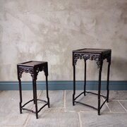 A Pair Of Chinese Rosewood Stands.