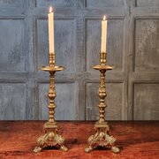 A Pair Of 18th- 19th Century Candlesticks.
