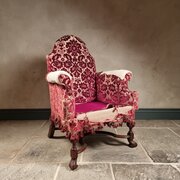 A William And Mary Style Wing Chair. 