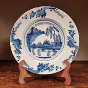 An Early 18th Century English Delft Plate.