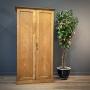 Antique Edwardian Simple Ash Double Wardrobe