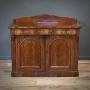 Small Antique Victorian Carved Mahogany Sideboard