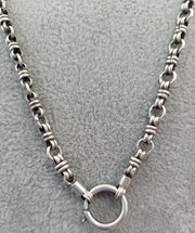 A Long Victorian Silver Chain. 24.5". 26g.