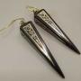Antique Piquet Earrings. 6cm.