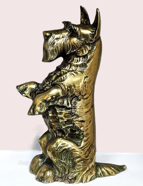 Antiques Atlas - Large Brass Scottie Scots Terrier Dog Door Stop