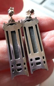 Ola Gorie Silver Mackintosh Drop Earrings.