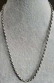 Victorian Silver Belcher Chain.21 1/2".Secret Link
