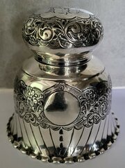 William Deacon Embossed Silver BellShaped Inkwell