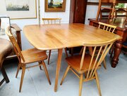 Ercol Blonde Ash Drop Leaf Dining Table And Chairs