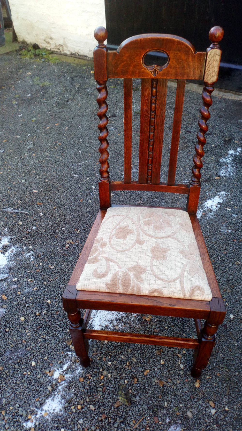 Oak Barley Twist Table And Chairs 4 Side 2Carvers Antiques Atlas