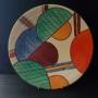 CROWN DEVON Art Deco Geometric Handpainted Charger