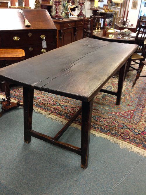 17th Century Oak Single Plank Trestle Table Antiques Atlas