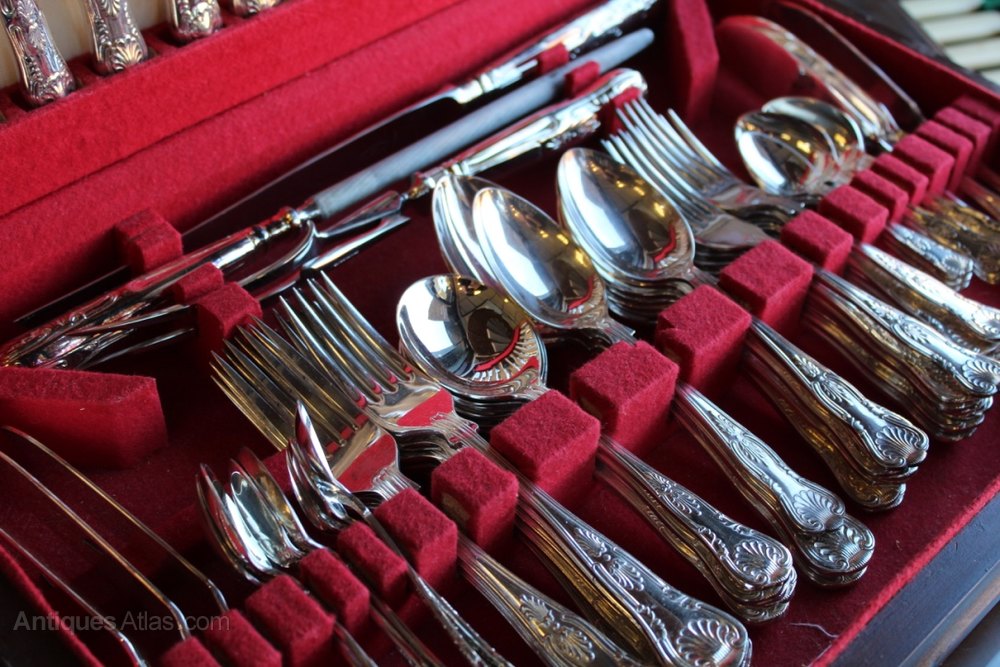 Antiques Atlas 72 Piece Silver Plated Butler & Son Cutlery Set